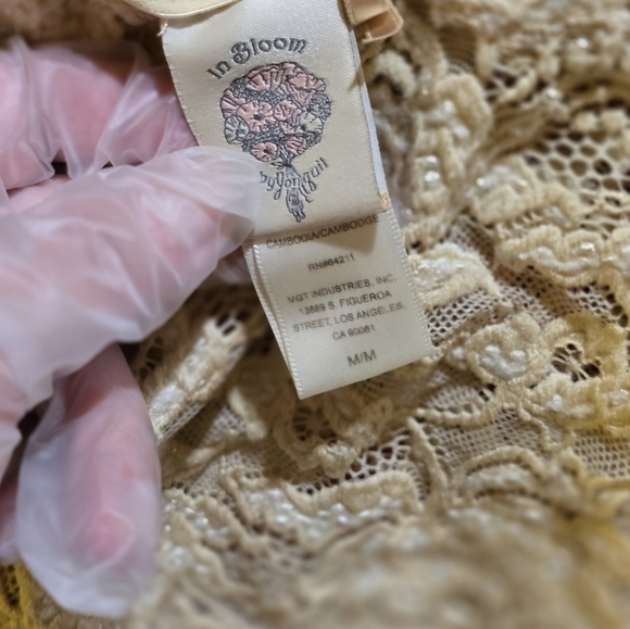 "InBloomJonquil" Set Of 2 Colors- Nude(M) & Red (L) Sheer Lace Chemises/Slips - Picture 3 of 9